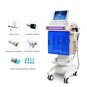 Hot sale water vacuum dermabrasion machine with bio RF oxygen jet peel gun frozen for facial cleanse skin rejuvenation