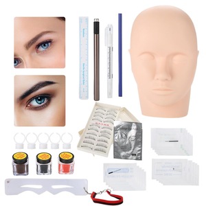 Hot Selling Pro Skin Art Tattoo Eyebrow Practice Set Tattoo Tool Kit Needle Accessories Tattoo Artist Set with Modol