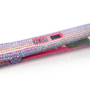 Minimum MOQ flat iron diamond inlaid hair straightener most popular wholesale flat irons