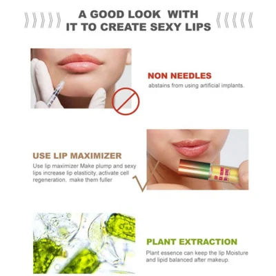 Natural Mint Plump Moisturizing Lip Gloss 3D Jelly Color Lip Plumper