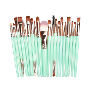 OEM branded private label green soft and beauty luxury cosmetic brushes makeup brushes tools