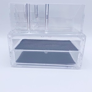 (PDIY-0002) Acrylic cosmetic box for cosmetic&amp;beauty packaging color clear make up cosmetic clear box with drawers