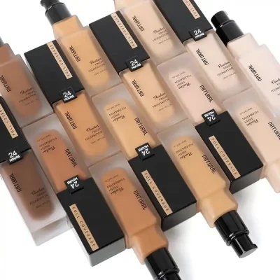 Private Label All Skin Makeup Foundation Waterproof Matte Natural Liquid Foundation for Black Women