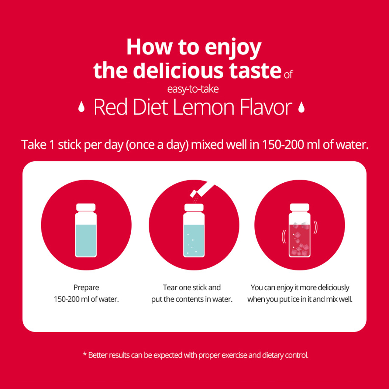Red Diet Lemon Flavor  (Slimming Booster Water)