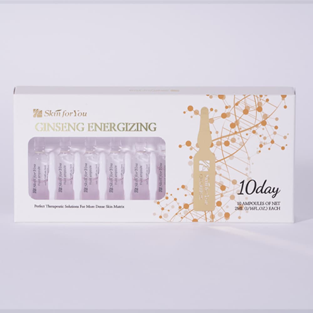 Skin For You Ginseng Energizing Fluid Ampoule 2ml X 10EA -Revitalizing Energy Ampoule for Skin