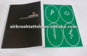 Temporary Airbrush Tattoo Stencil Book with 100 stencils