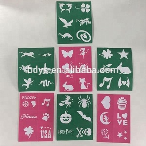 Temporary Waterproof color Tattoo Stickers Stencils For Painting Body Art