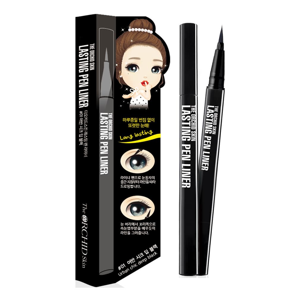 The orchid skin lasting pen liner #01 Urban chic deep black