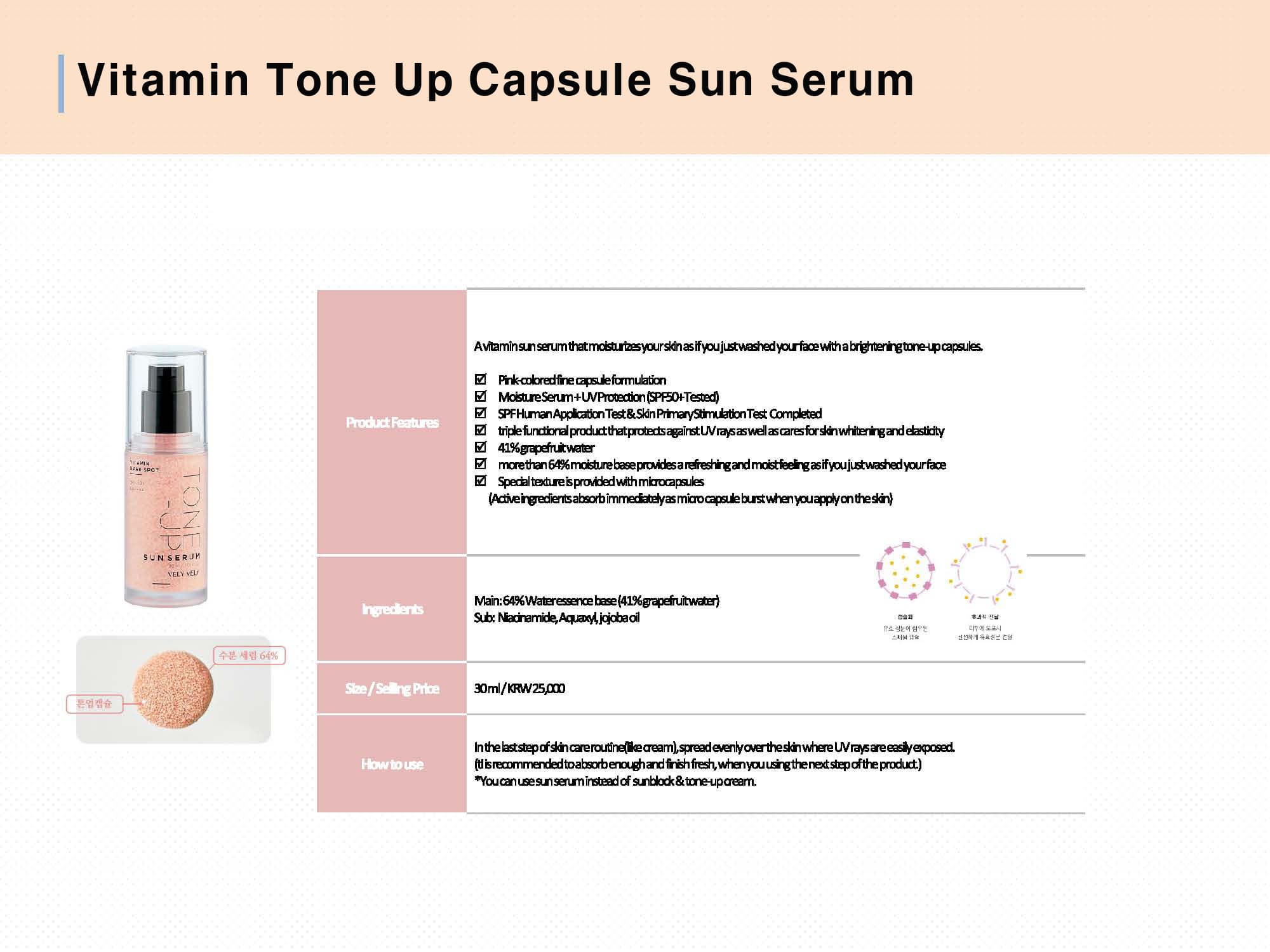 Vitamin Tone Up Capsule Sun Serum