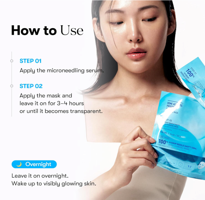 VT COSMETICS Hydrop Reedle Shot 100hL 2-Step Hydrogel Mask