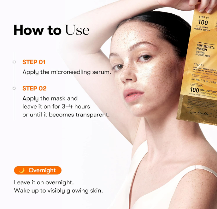 VT COSMETICS Vita-Light Reedle Shot 100 2-Step Hydrogel Mask