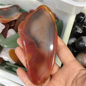 Wholesale Polished U Shaped Red Agate Gua Sha Tool For Skin Care