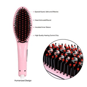 wholesale professional digital ceramic hair straightener brush electric straightening irons straight steam comb