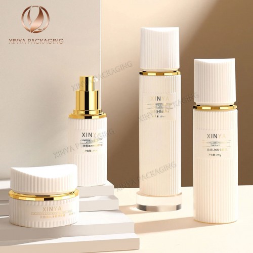 skincare packaging set beauty cosmetic bottles cream jars glass containers foundation bottles