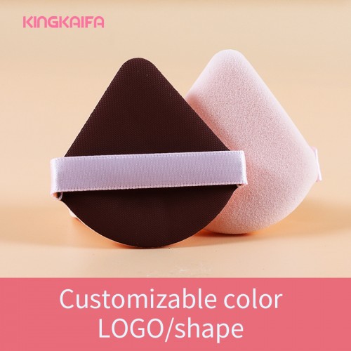 Eco-Friendly Cotton Makeup Puff Custom Logo Triangle Sponge Cosmetic Puffs Washable
