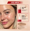 Double-ended Highlight Shadow Concealer Stick12HR Full Coverage Matte Stick for Under Eye Dark Circles &Facial Contour