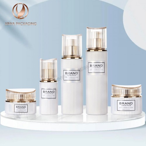 skincare packaging set beauty cosmetic bottles cream jars glass containers foundation bottles