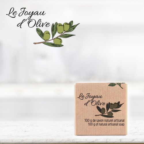 Le Joyau d’Olive - Luxury Pure Olive Oil Soap - Natural Handmade Bar for Face & Body - 1-Pack – Orange Blossom bath bar