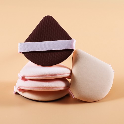 Eco-Friendly Cotton Makeup Puff Custom Logo Triangle Sponge Cosmetic Puffs Washable