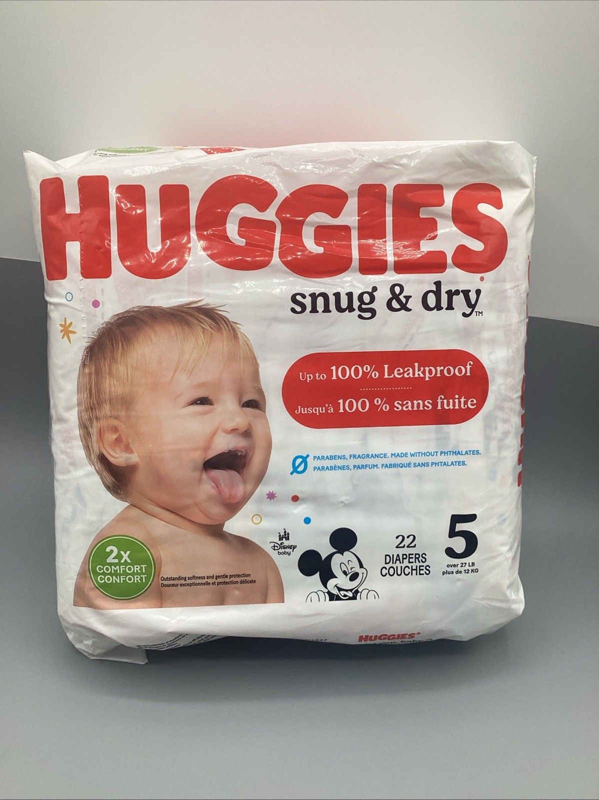 Huggies Snug & Dry Baby Diapers Size 5 27+ lbs