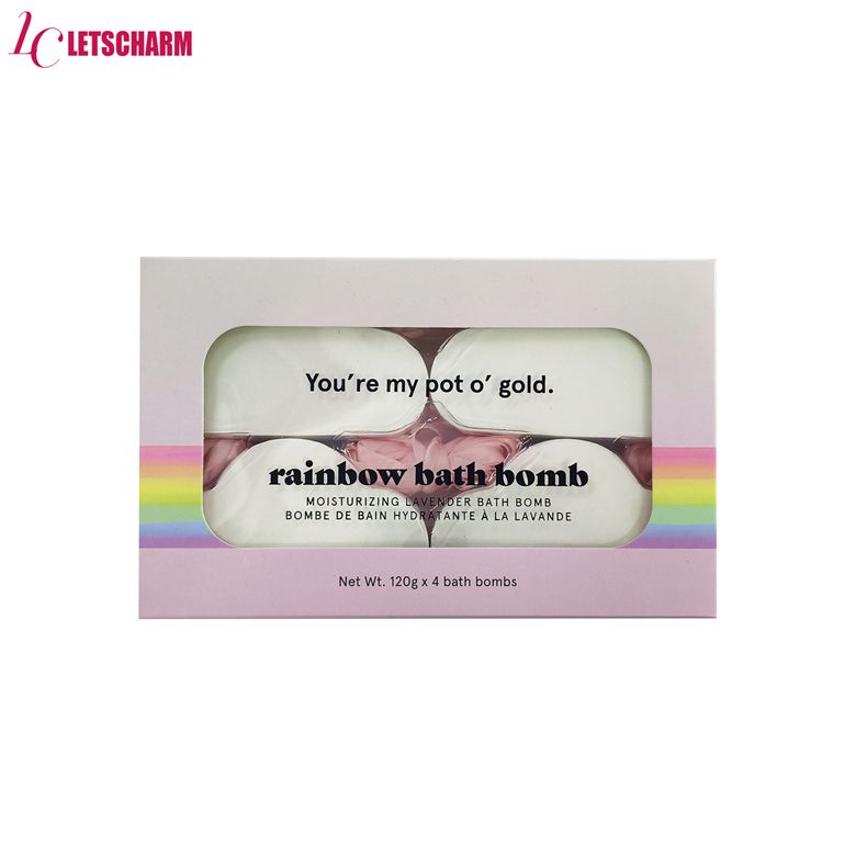 OEM/ODM Customized Rainbow Bath Beads 4-Pack Personalized Bubble Bath Bomb Gift Pack with Custom Solutions