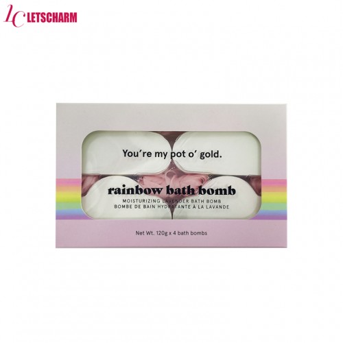 OEM/ODM Customized Rainbow Bath Beads 4-Pack Personalized Bubble Bath Bomb Gift Pack with Custom Solutions