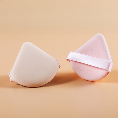 Eco-Friendly Cotton Makeup Puff Custom Logo Triangle Sponge Cosmetic Puffs Washable