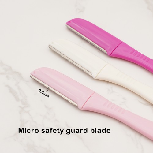 Amazon Private Label 3pcs Hair Removal Stainless Steel Eyebrow Razor for Women