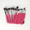 Wholesale 15 Pcs Pink Makeup Brush Set Soft Synthetic Hair Cosmetic Brushes with Custom Logo Private Label