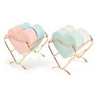 Makeup Sponge Dryer Blender Stand Heart Shape Steel Sponge Holder