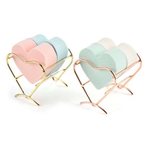 Makeup Sponge Dryer Blender Stand Heart Shape Steel Sponge Holder