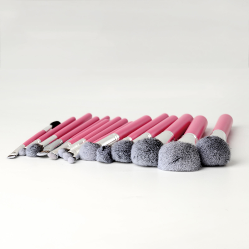 Wholesale 15 Pcs Pink Makeup Brush Set Soft Synthetic Hair Cosmetic Brushes with Custom Logo Private Label