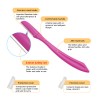 Amazon Private Label 3pcs Hair Removal Stainless Steel Eyebrow Razor for Women