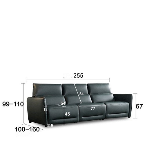 Italian Leather Sofa Italian Living Room Combination Sofa Space Capsule Electric Function Italian Light Luxury