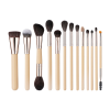 13pcs Professional Caramel Makeup Brush Set Double Head Goat Hair Vegan Brushes Private Label Factory Direct for Custom Branding