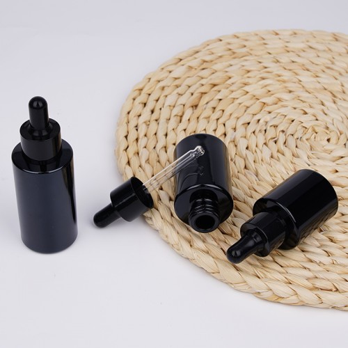 black glass cream jar serum glass dropper bottle lotion pump bottle cosmetic bottle container