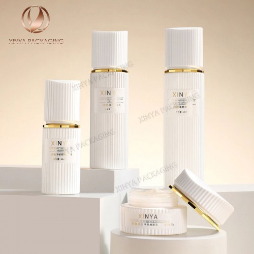 skincare packaging set beauty cosmetic bottles cream jars glass containers foundation bottles