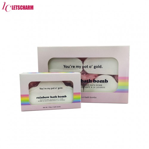 OEM/ODM Customized Rainbow Bath Beads 4-Pack Personalized Bubble Bath Bomb Gift Pack with Custom Solutions