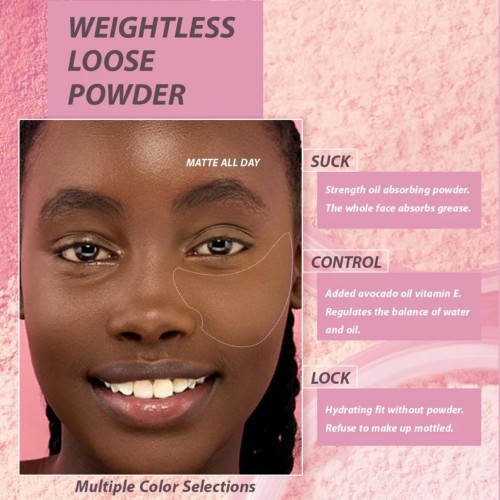 IDA Beauty Weightless Loose Setting Powder | Transparent Setting Powder Makeup for a Long-Lasting, Oil-Absorbing, Flawless Matte Finish (8g)