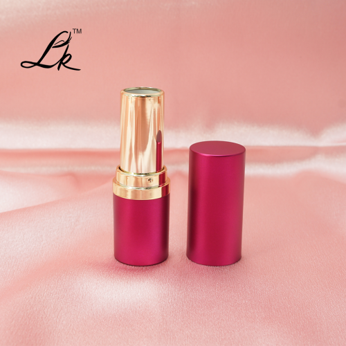 Lipstick Packaging Hot Stamping Screen Printing Makeup Empty Aluminum Lipstick Stick Tube Bullet Shape Plastic Container Beauty