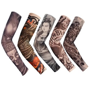 2019 Nylon Temporary Tattoo Sleeves Designs Body Art Arm Stockings Slip Accessories Tatoo Men Women for Sun Protection