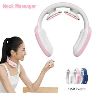 2020 New arrivals portable mini electric wireless neck massager 360 Infrared physiotherapy intelligent neck massager