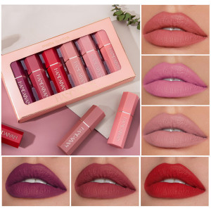 6 PCS Waterproof Vegan Lip Stick Box Packing Long Lasting Matte Lipstick