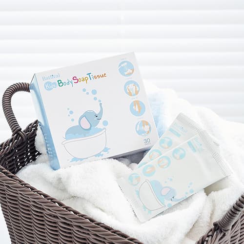 All-in-one shower tissue for KIDs