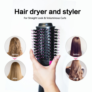 Amazon Top Seller Wholesale Hair Dryer Professional Hot Cold 1200W Hair Brush Dryer Comb One Step Airbrush Hair Dryer