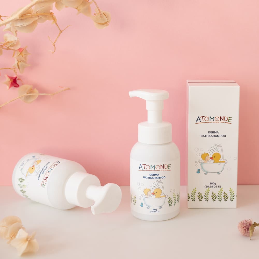 Atomonde Derma Foaming Bath N Shampoo 300ml Baby Top-to-Toe All-in-One Wash