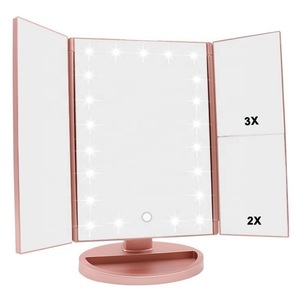 Beauty Personal Care Makeup Tools Touch Screen Switch Cosmetic 10X Magnifying LED Makeup Mirror Small