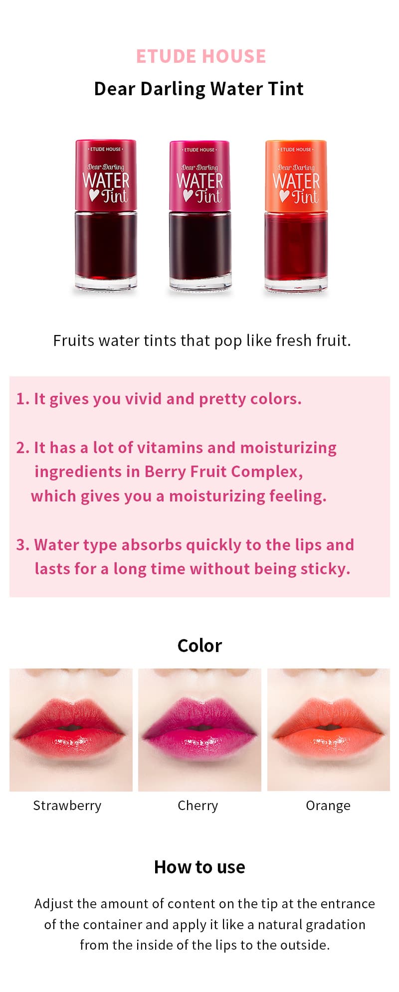 Dear Darling Water Tint/Baking Powder Foam/Crunch Pore Scrub