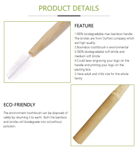 Dental Clean Eco Friendly Orthodontic Biodegradable Customizable Logo Reusabale Bamboo Interdental Brush Picks