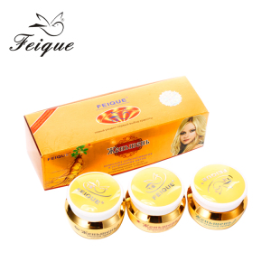 FEIQUE OEM/ODM 3in1 Skin Care Set Golden Ginseng Extract Anti-Aging Whitening Facial Cream Cosmetic